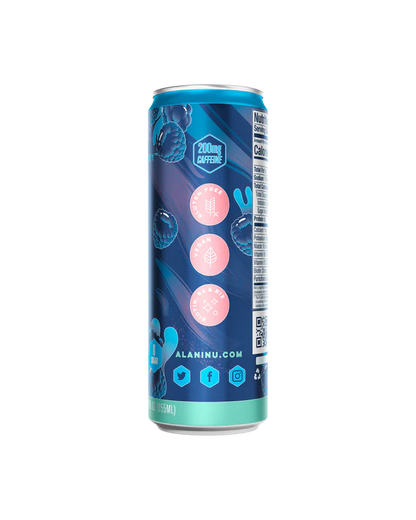 Alani Nu Breezeberry Energy Drink 12 fl oz can side view