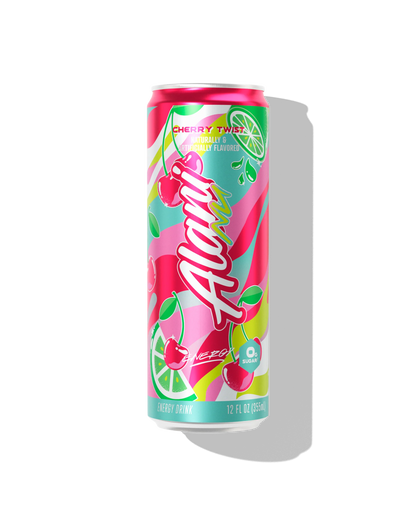 Alani Nu Cherry Twist Limited Edition Energy Drink 12 fl oz can front — cherry citrus twist, 200mg caffeine
