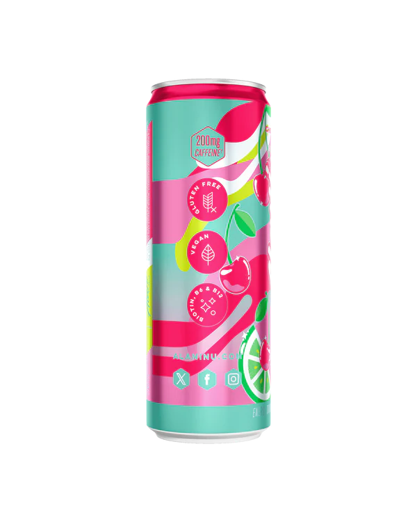 Alani Nu Cherry Twist Limited Edition Energy Drink 12 fl oz can side view