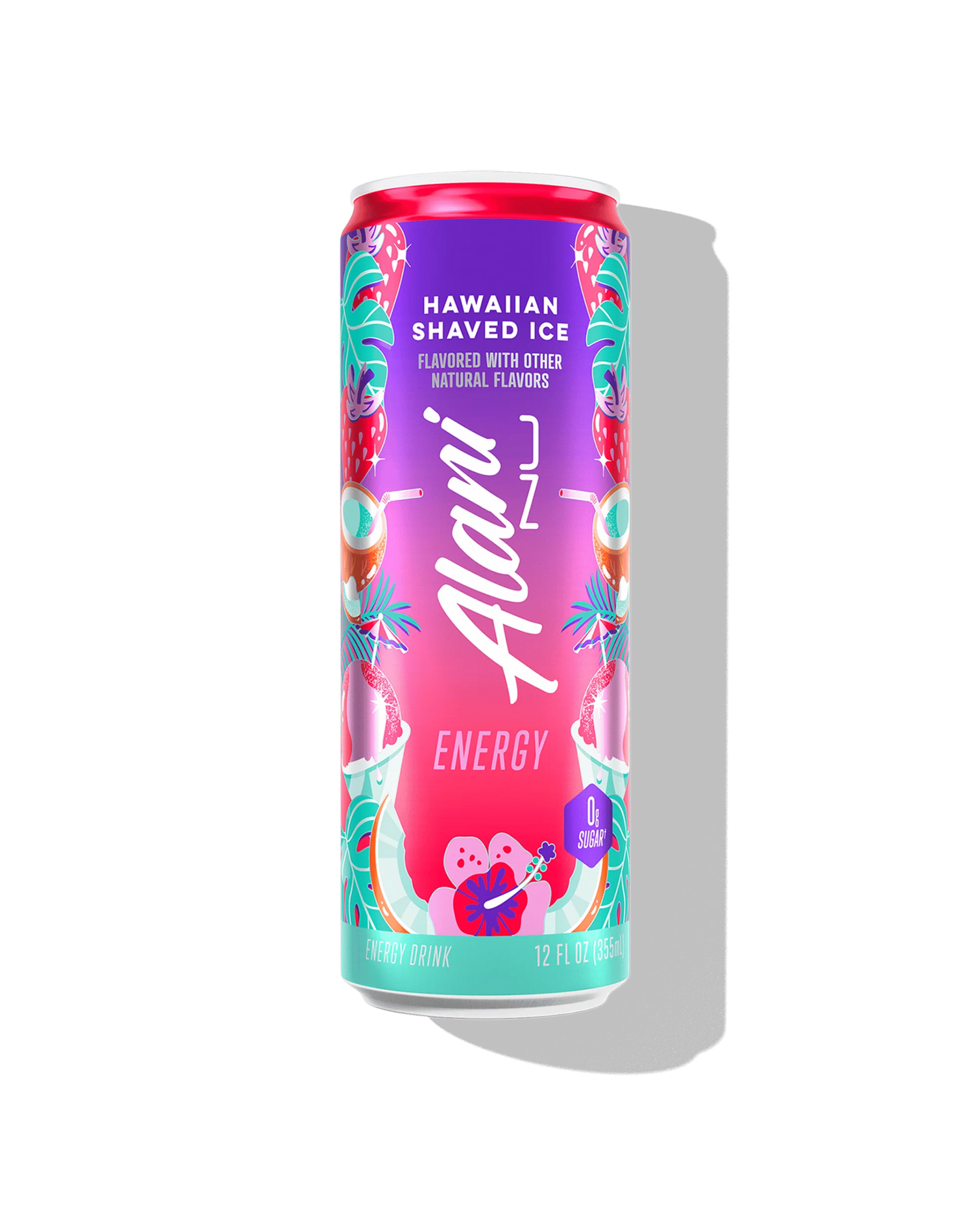Alani Nu Hawaiian Shaved Ice by Brittany Mahomes Energy Drink 12 fl oz can front — tropical flavor, 200mg caffeine