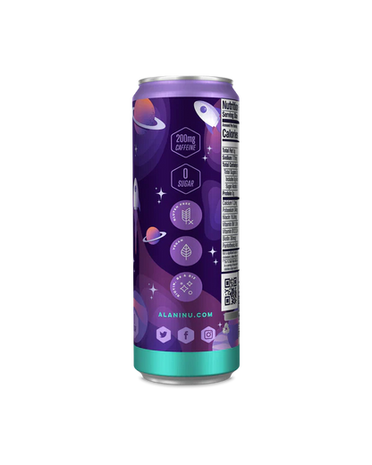Alani Nu Cosmic Stardust Energy Drink 12 fl oz can side view